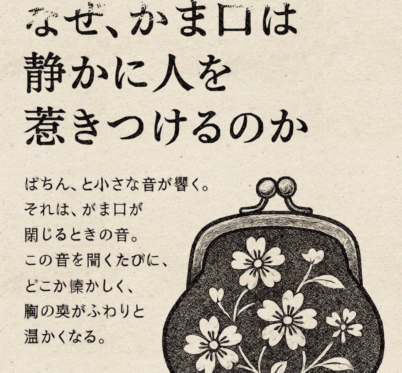 なぜ、がま口は静かに人を惹きつけるのか